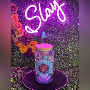 Handcrafted Cafecito y Chisme Snowglobe Tumbler